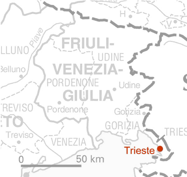 Karte Region Friaul