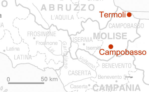 Karte Region Molise